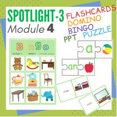 Комплект. Spotlight-3. Module 4. Flashcards. Bingo.Domino.Puzzle.PPT.