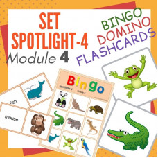 Комплект. Spotlight-4. Module 4. ANIMALS. Bingo. Domino. Flashcards